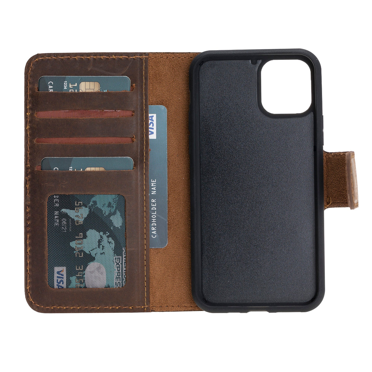 Apple iPhone 11 Series Compatible Leather Wallet Case Liluri