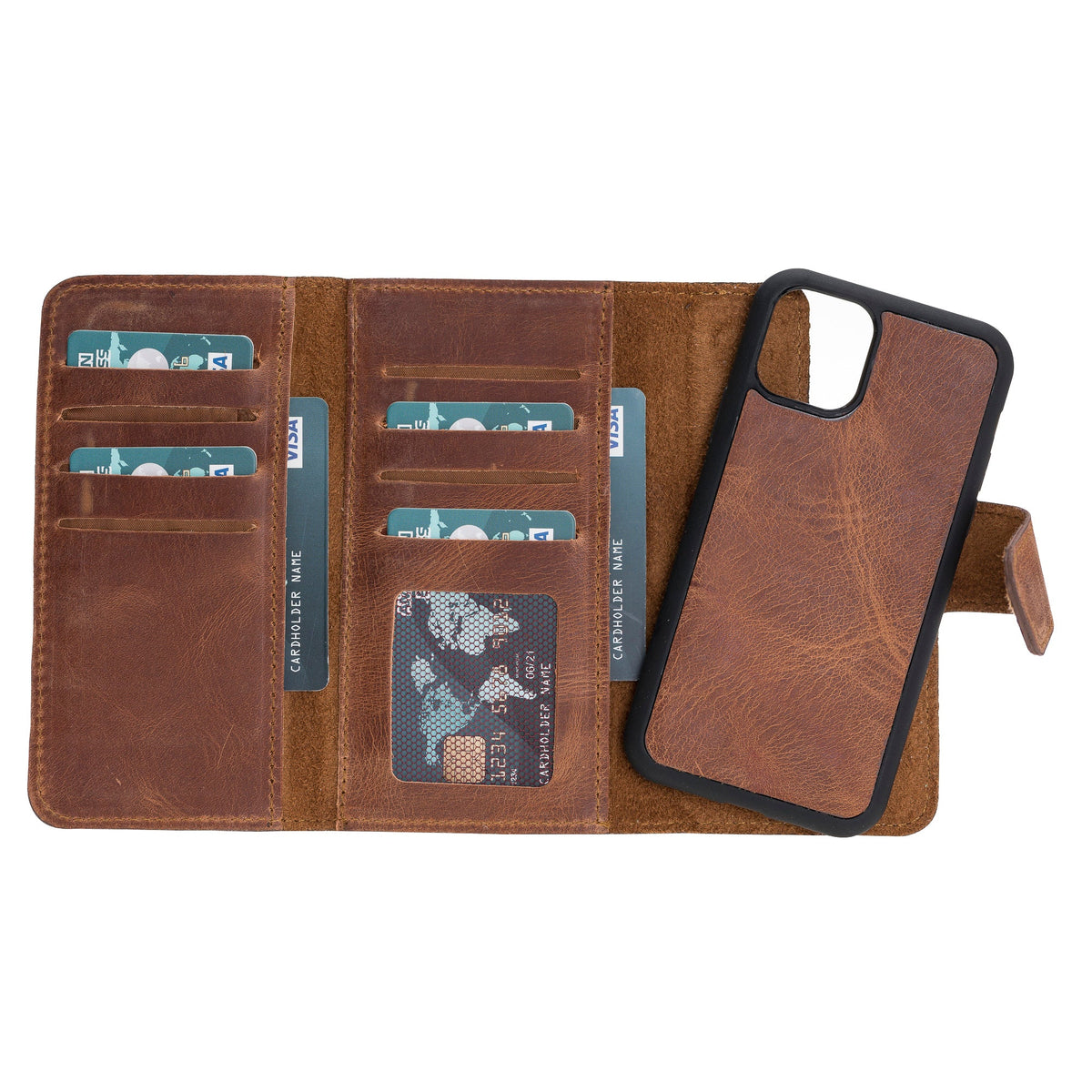 Apple iPhone 11 Series Leather Wallet Case Santa