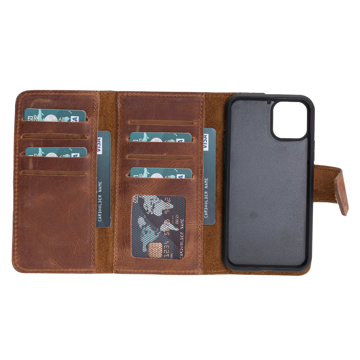 Apple iPhone 11 Series Leather Wallet Case Santa