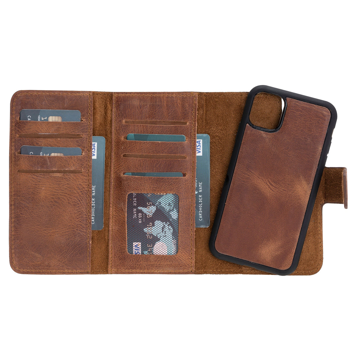 Apple iPhone 11 Series Leather Wallet Case Santa