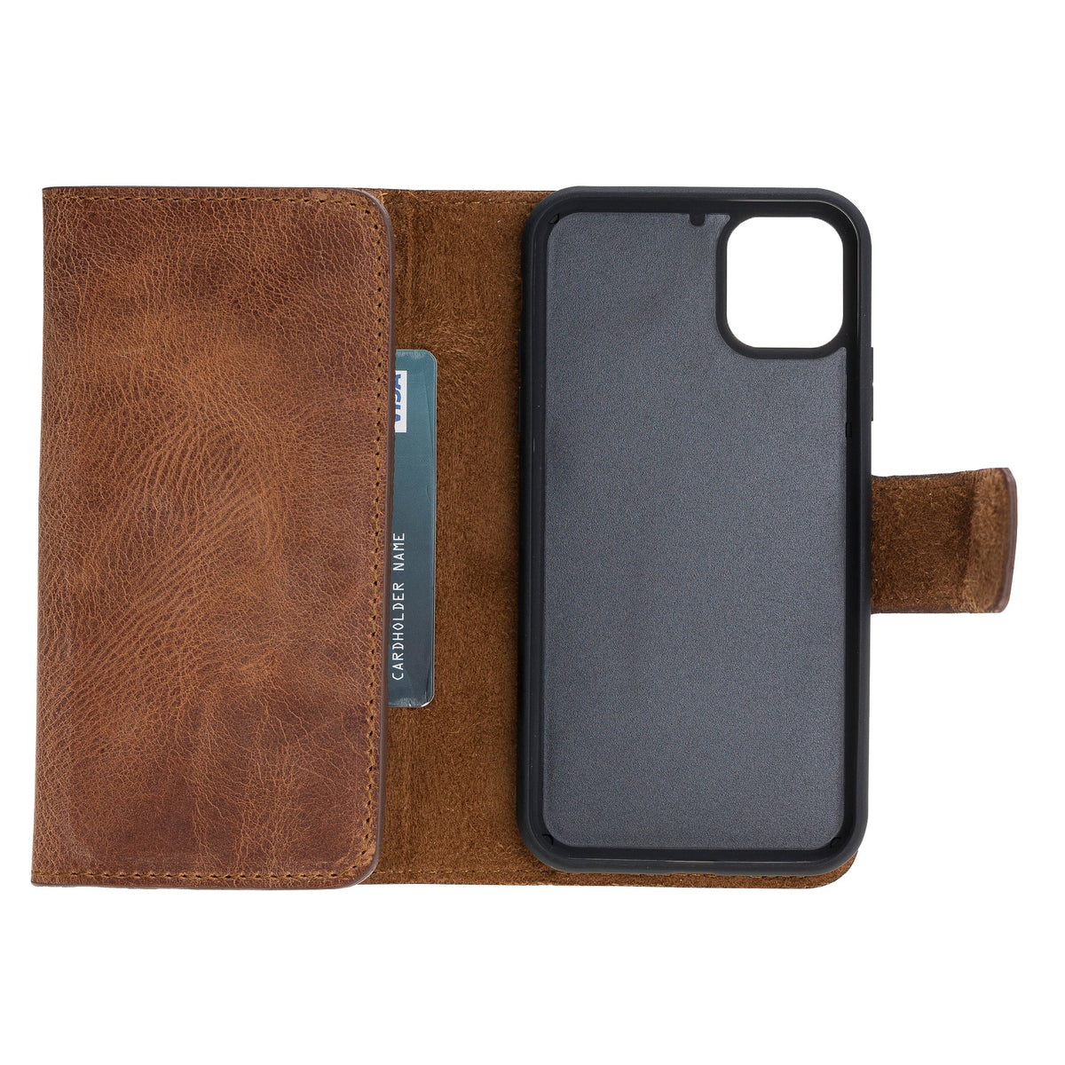 Apple iPhone 11 Series Leather Wallet Case Santa