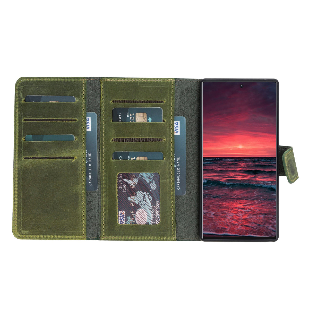 Samsung Galaxy Note 10 Leather Wallet Case Santa