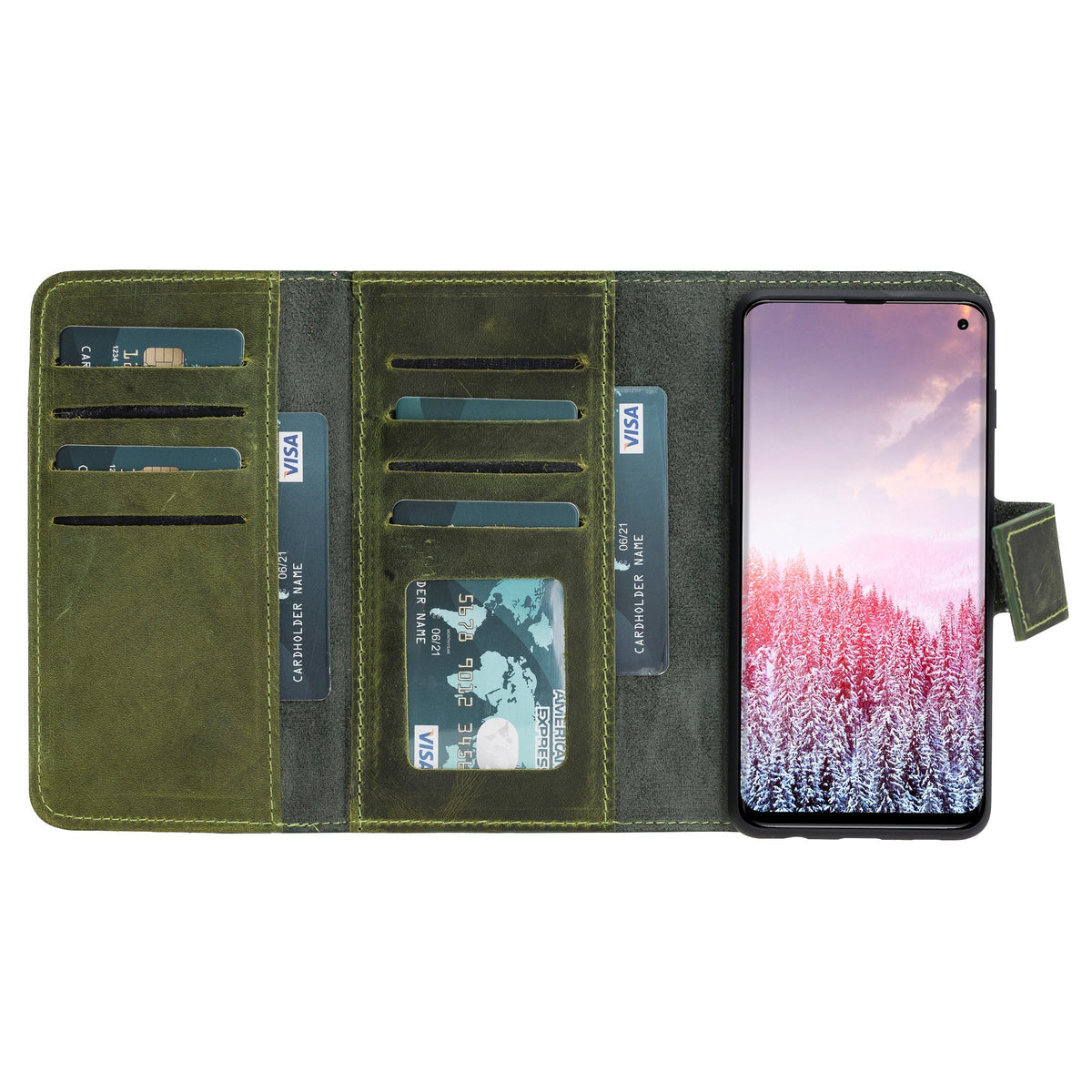 Samsung Galaxy S10 Leather Wallet Case Santa