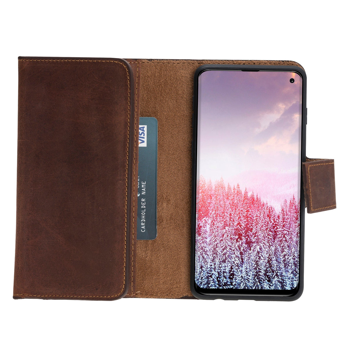 Samsung Galaxy S10 Leather Wallet Case Santa