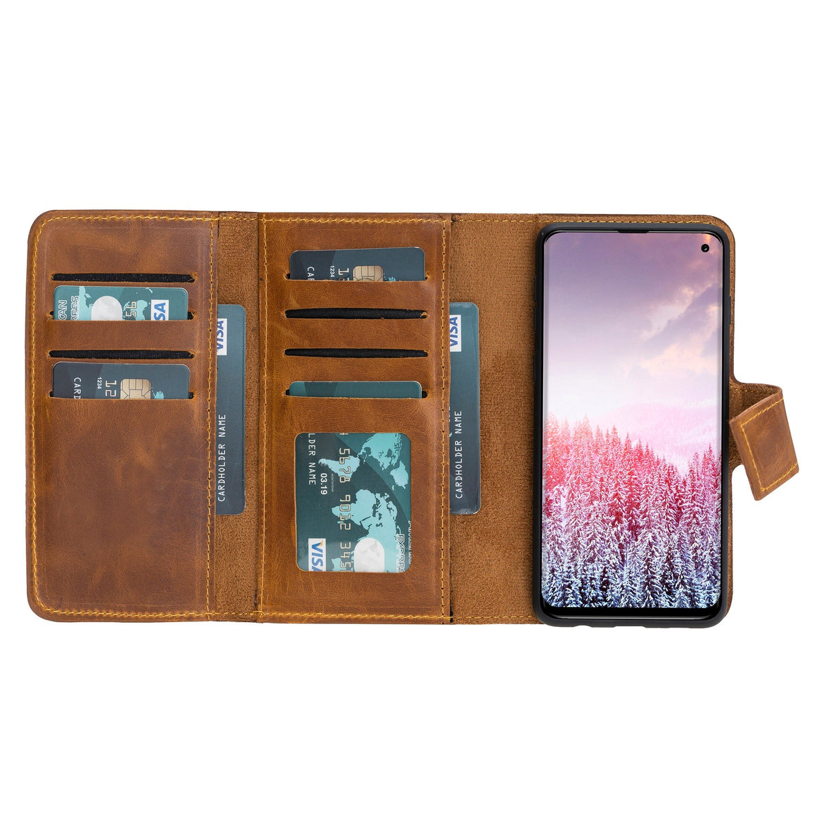 Samsung Galaxy S10 Leather Wallet Case Santa