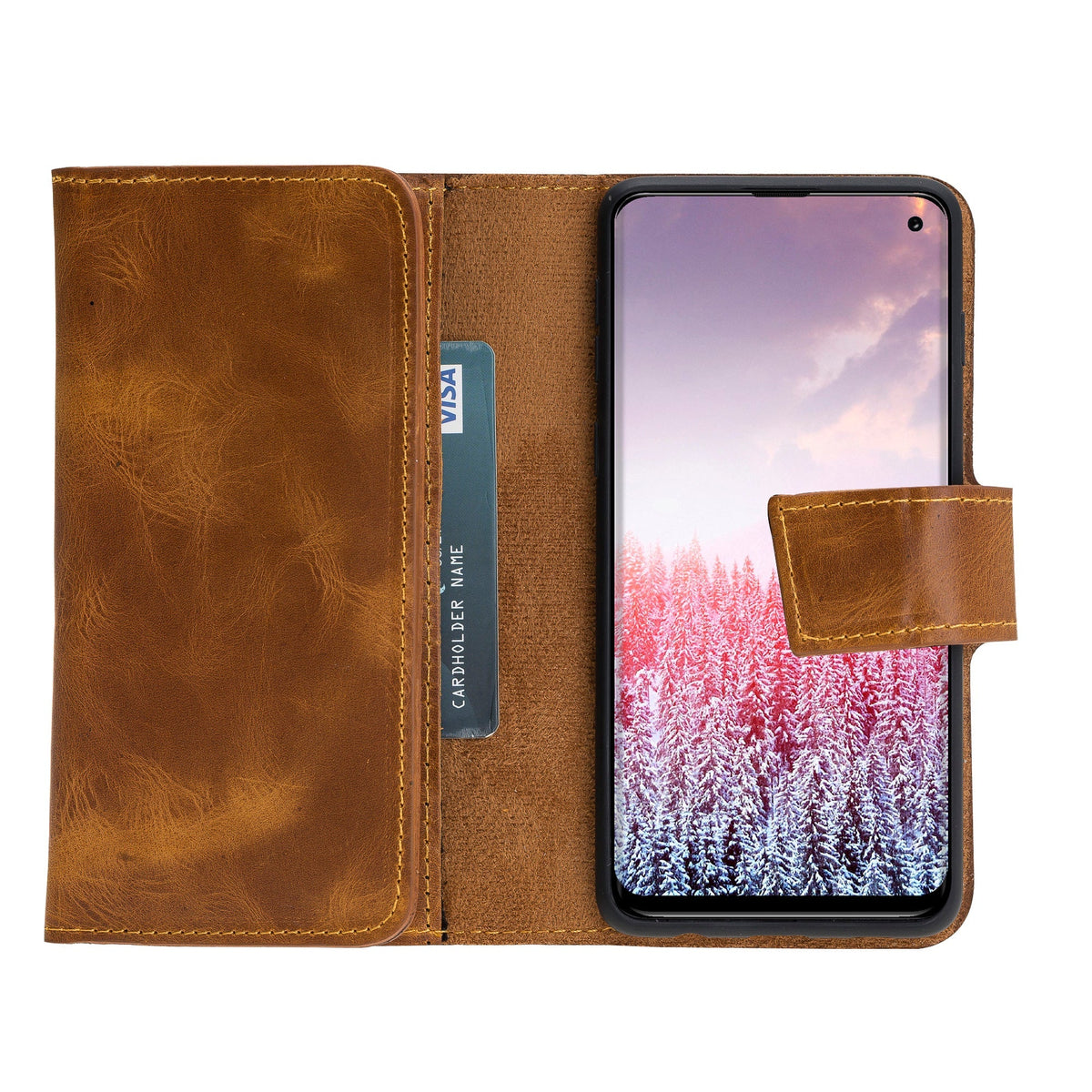 Samsung Galaxy S10 Leather Wallet Case Santa