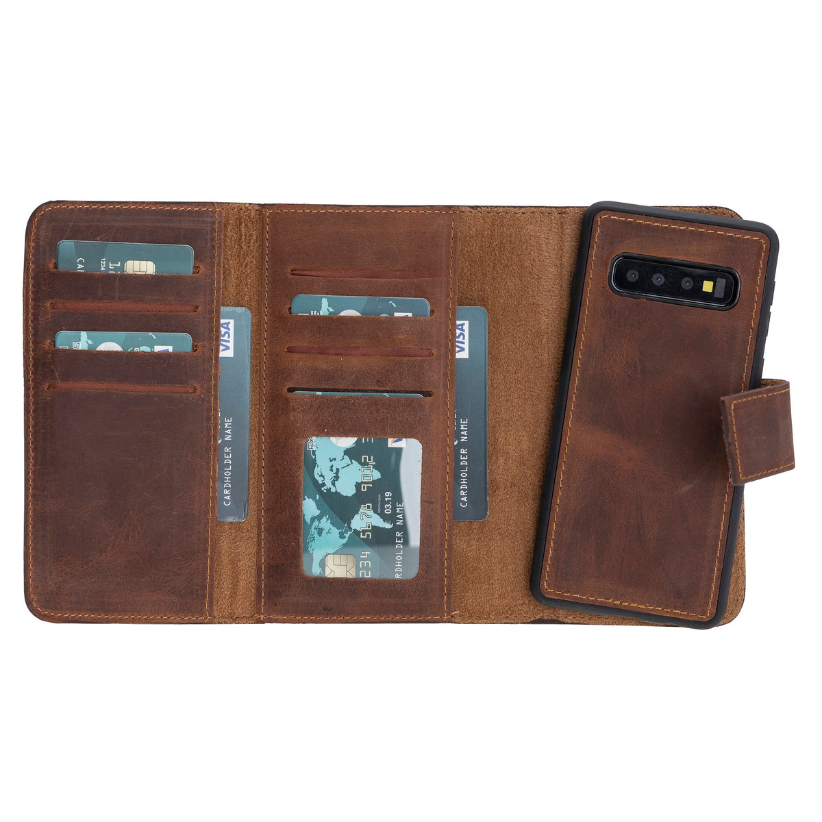 Samsung Galaxy S10 Leather Wallet Case Santa