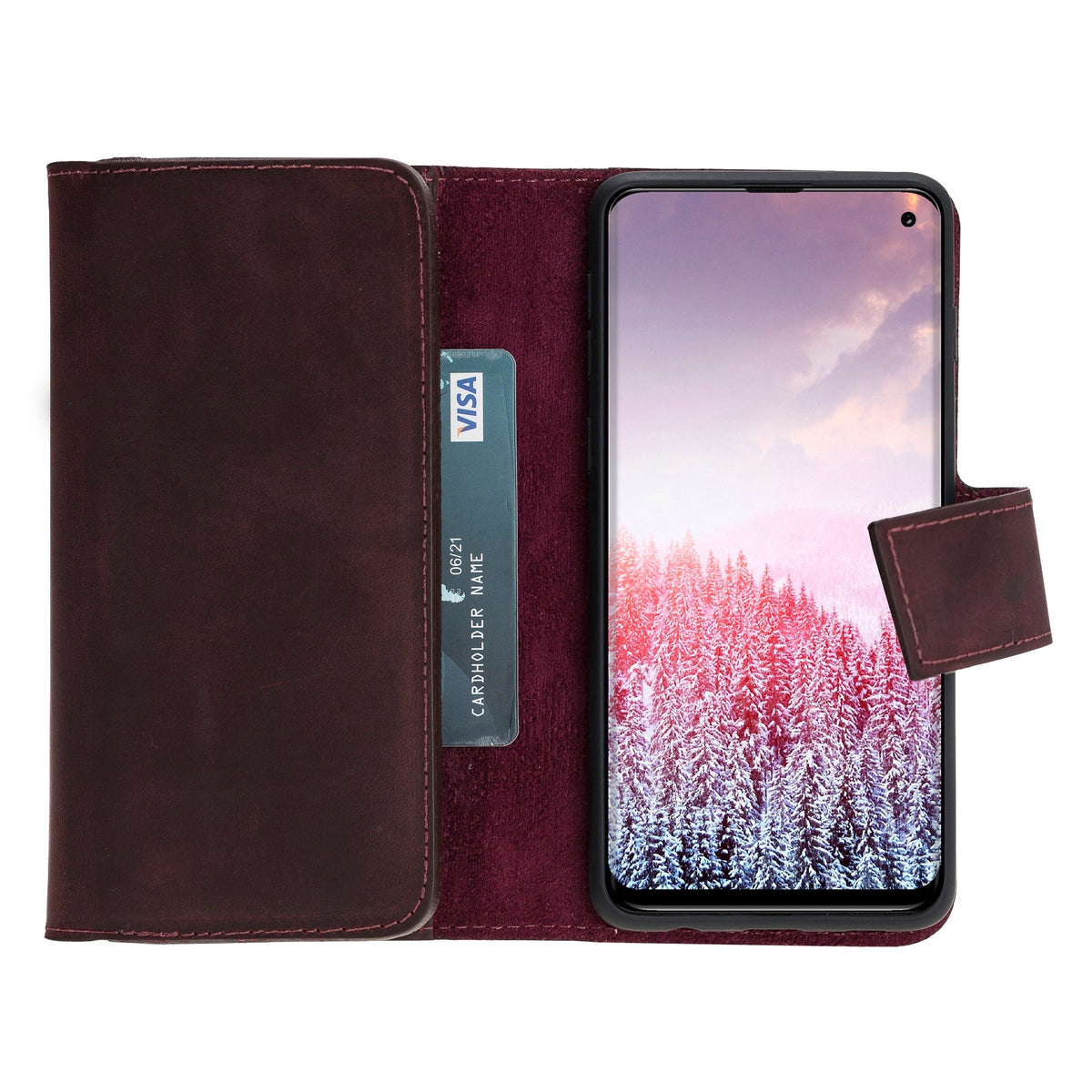 Samsung Galaxy S10 Leather Wallet Case Santa