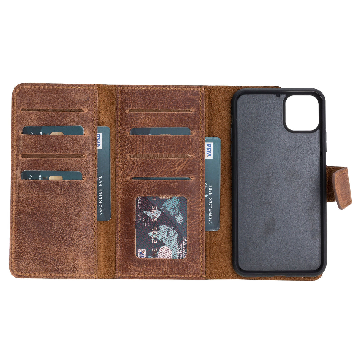 Apple iPhone 11 Series Leather Wallet Case Santa