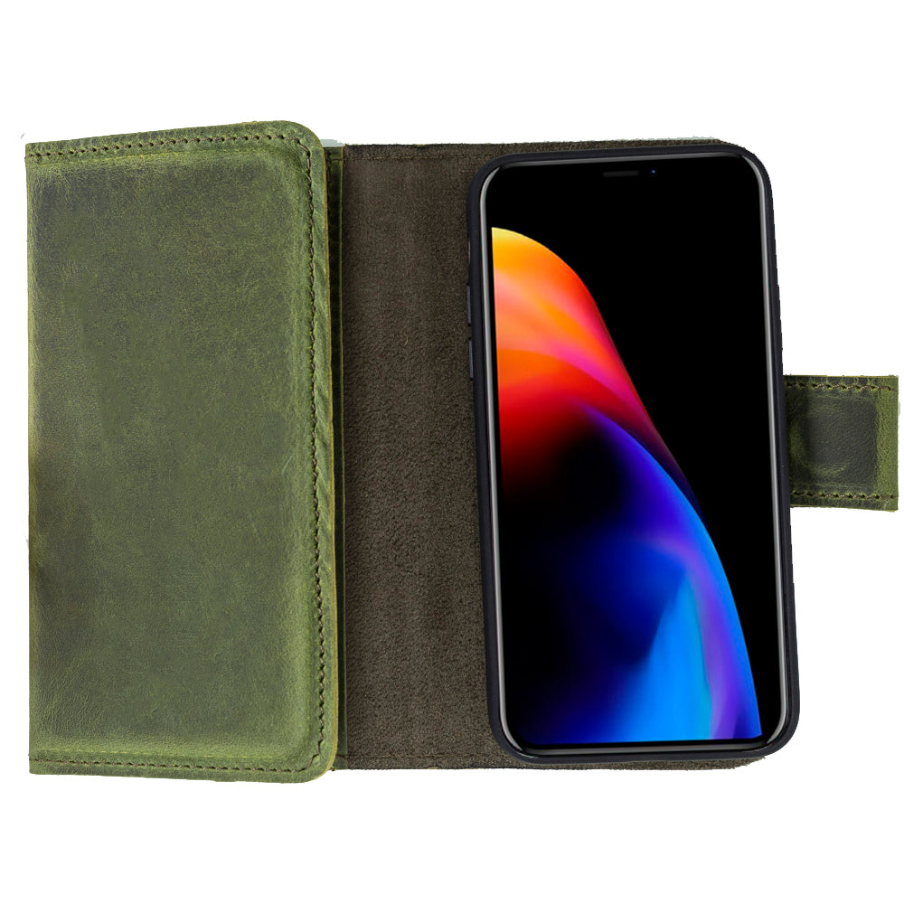 Apple iPhone XR Series Leather Wallet Case Santa