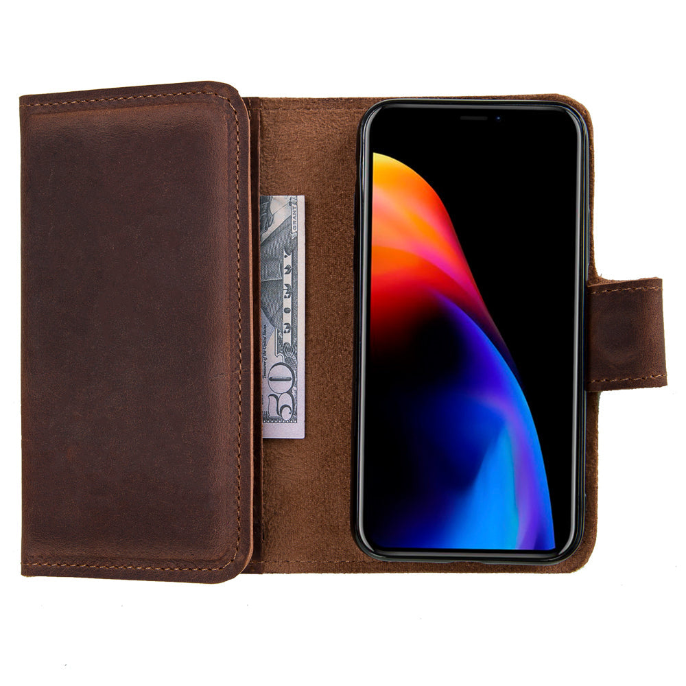 Apple iPhone XR Series Leather Wallet Case Santa