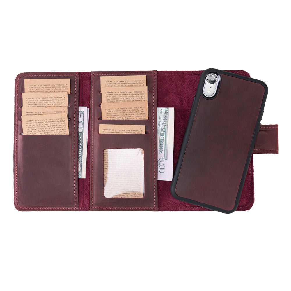 Apple iPhone XR Series Leather Wallet Case Santa