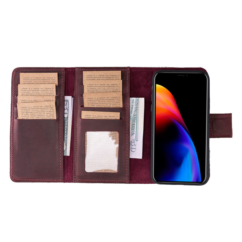 Apple iPhone XR Series Leather Wallet Case Santa