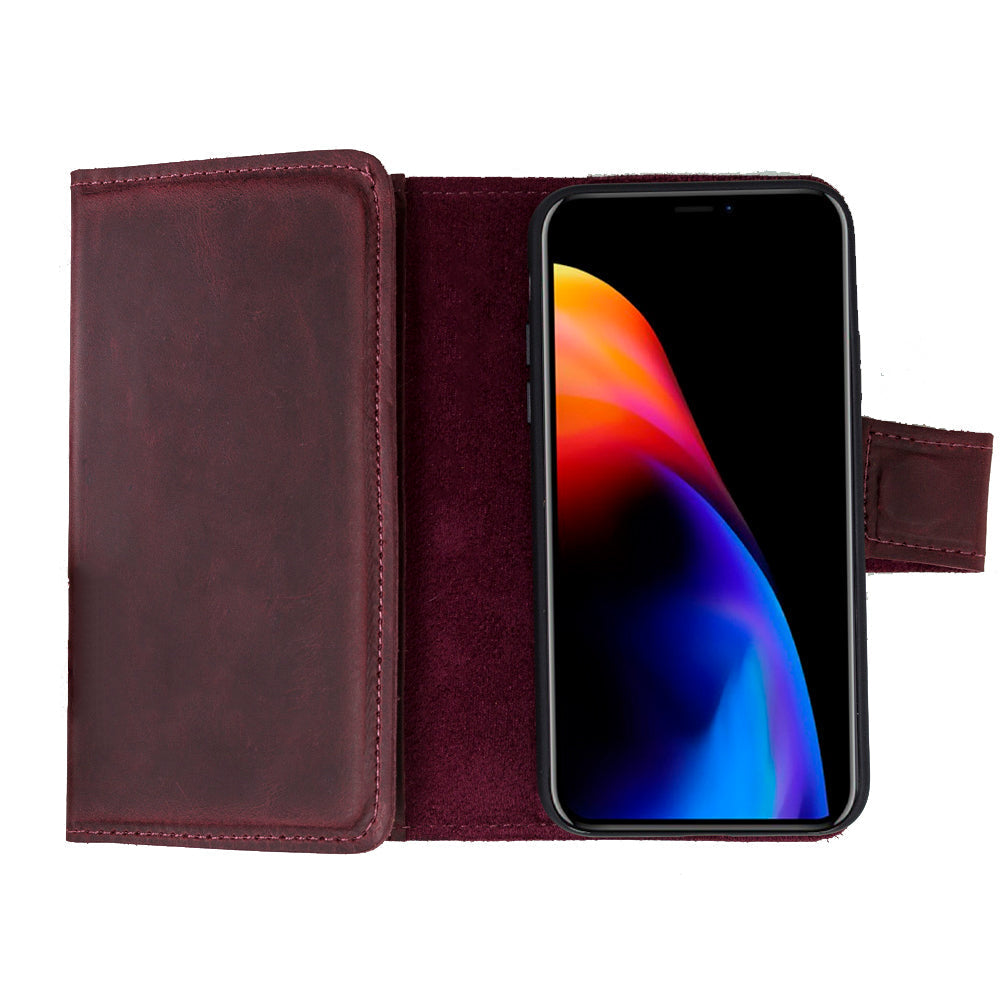 Apple iPhone XR Series Leather Wallet Case Santa