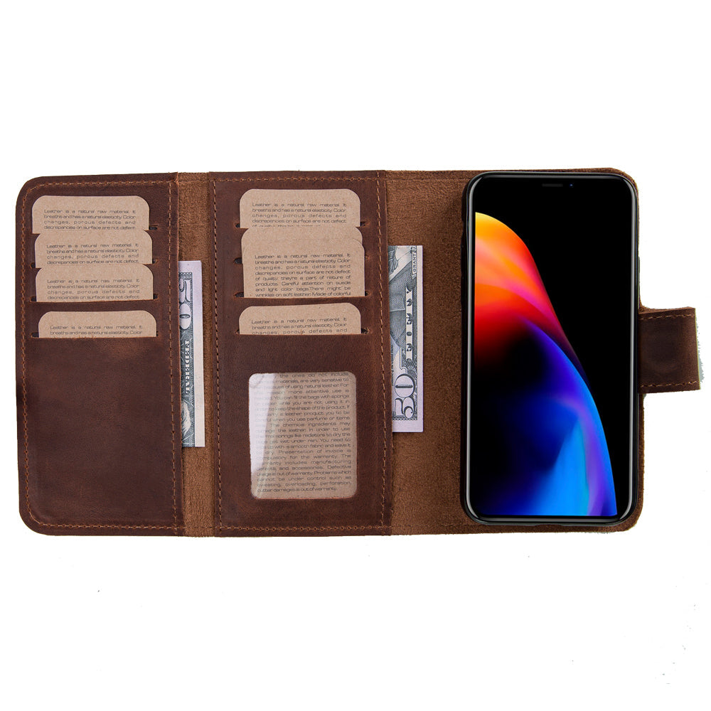 Apple iPhone XS Max Series Leather Wallet Case Santa