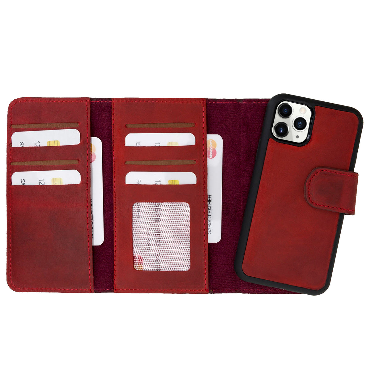 Apple iPhone 11 Series Leather Wallet Case Santa