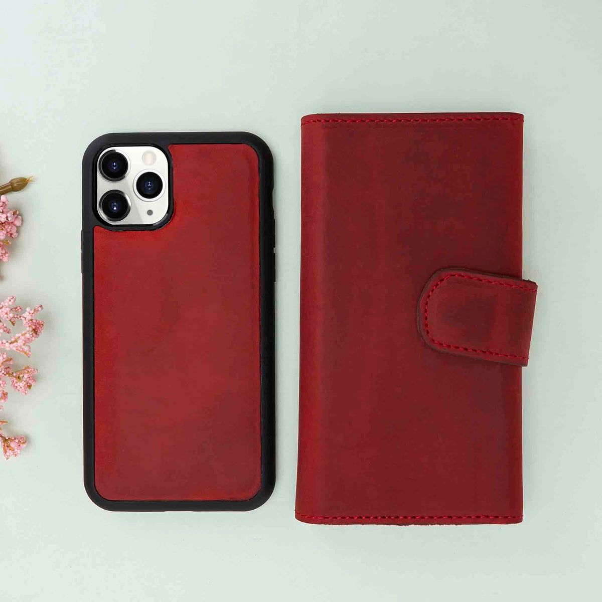 Apple iPhone 11 Series Leather Wallet Case Santa