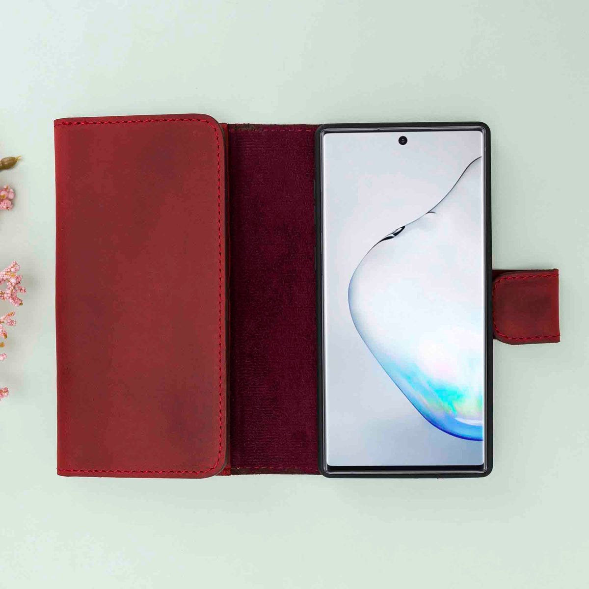 Samsung Galaxy Note 10 Leather Wallet Case Santa