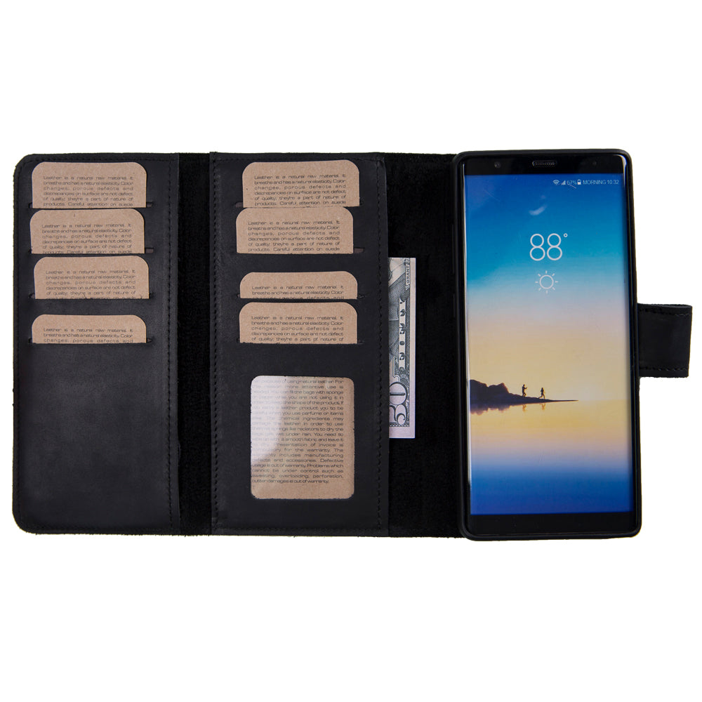 Samsung Galaxy Note 8 Leather Wallet Case Santa