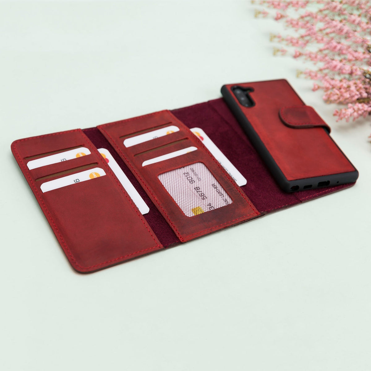 Samsung Galaxy Note 10 Leather Wallet Case Santa