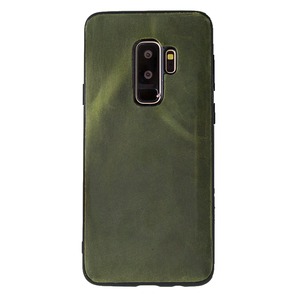 Samsung Galaxy S9 Compatible Leather Wallet Case Santa Green