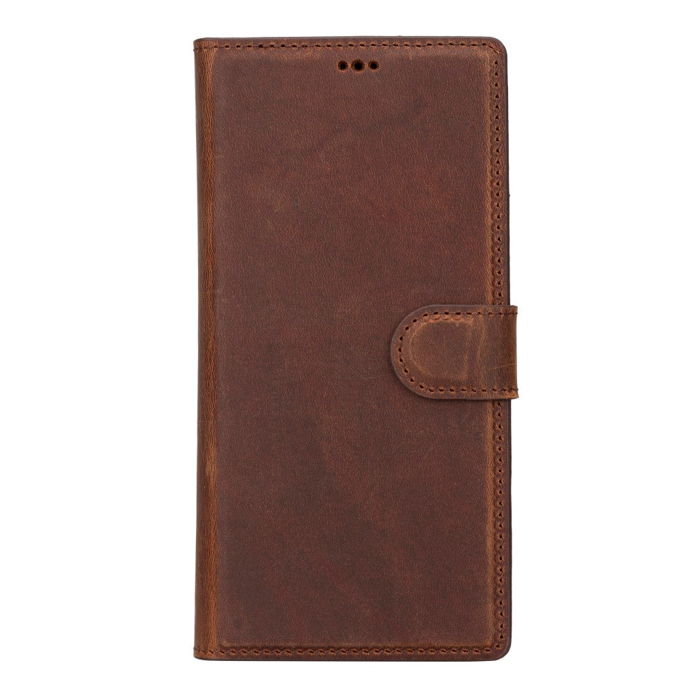 Samsung Galaxy S23 Plus Compatible Leather Wallet Case G2 Brown