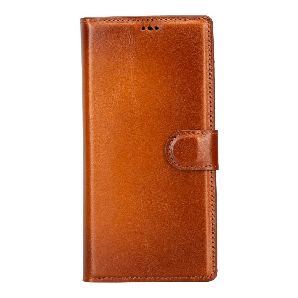 Samsung Galaxy S23 Plus Compatible Leather Wallet Case G2 Brown