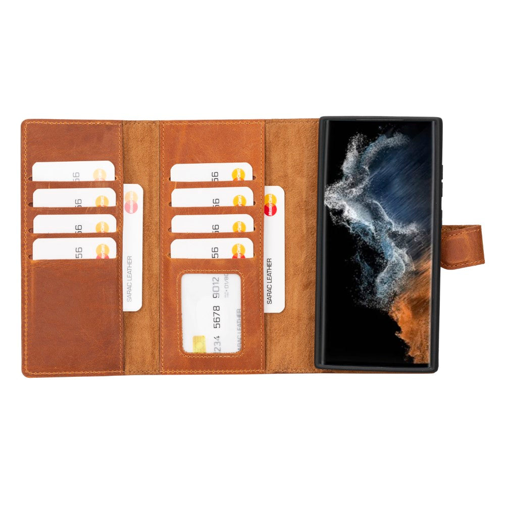 Samsung Galaxy S23 Leather Wallet Case Santa