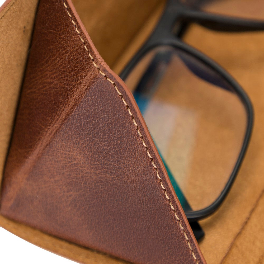 Smart Glass Leather Glasses Case TN2 Brown