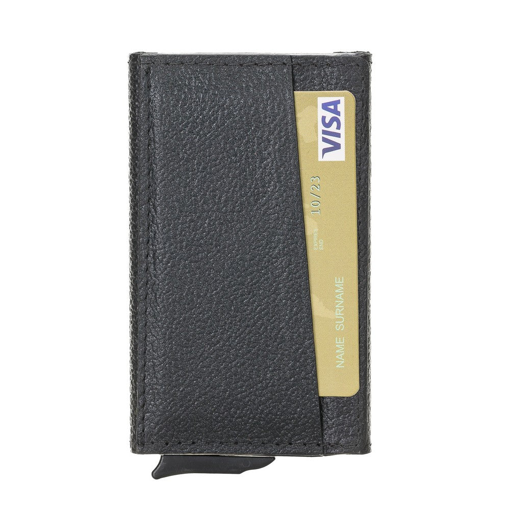 Torres Leather Card Holder with Mechanism