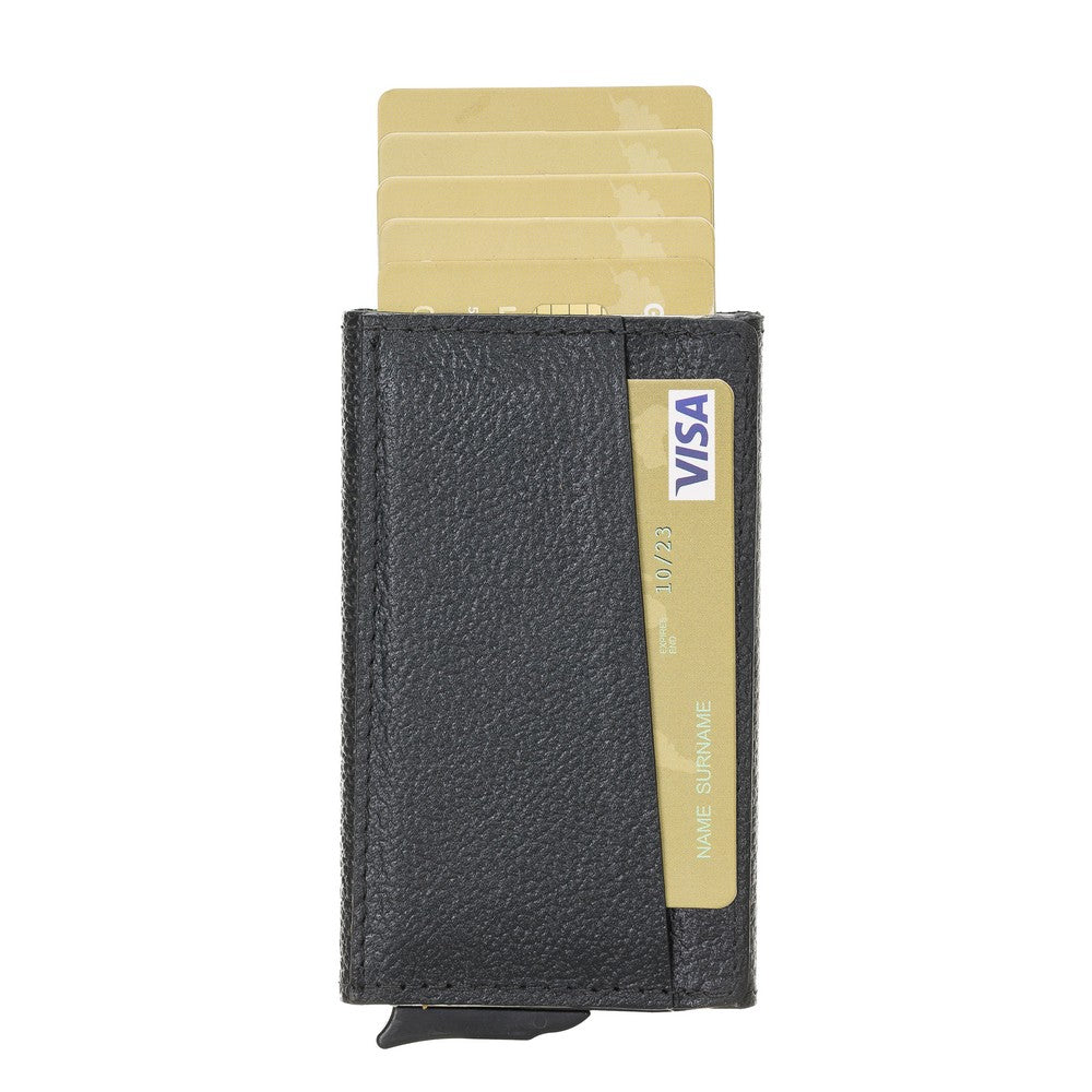 Torres Leather Card Holder with Mechanism