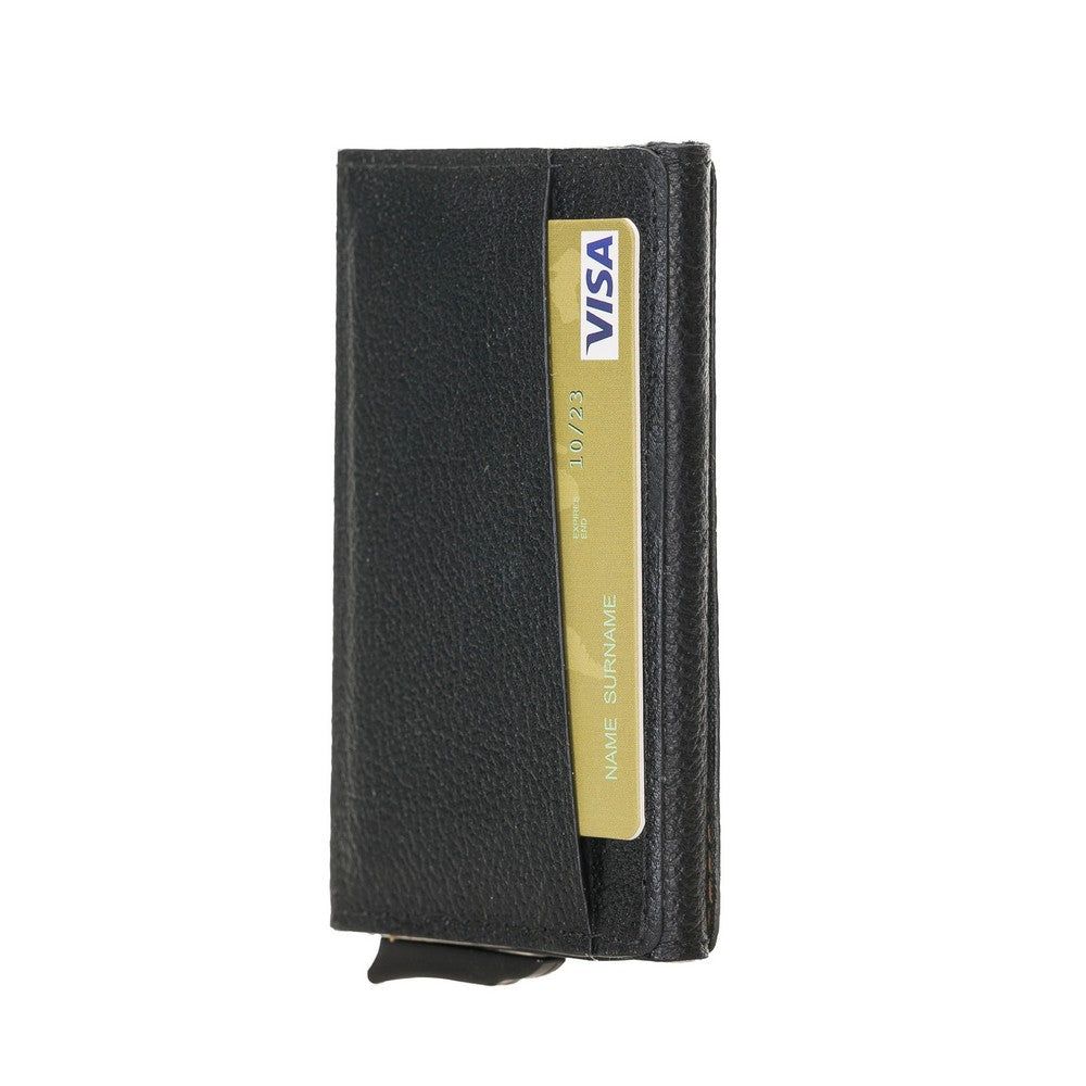 Torres Leather Card Holder with Mechanism