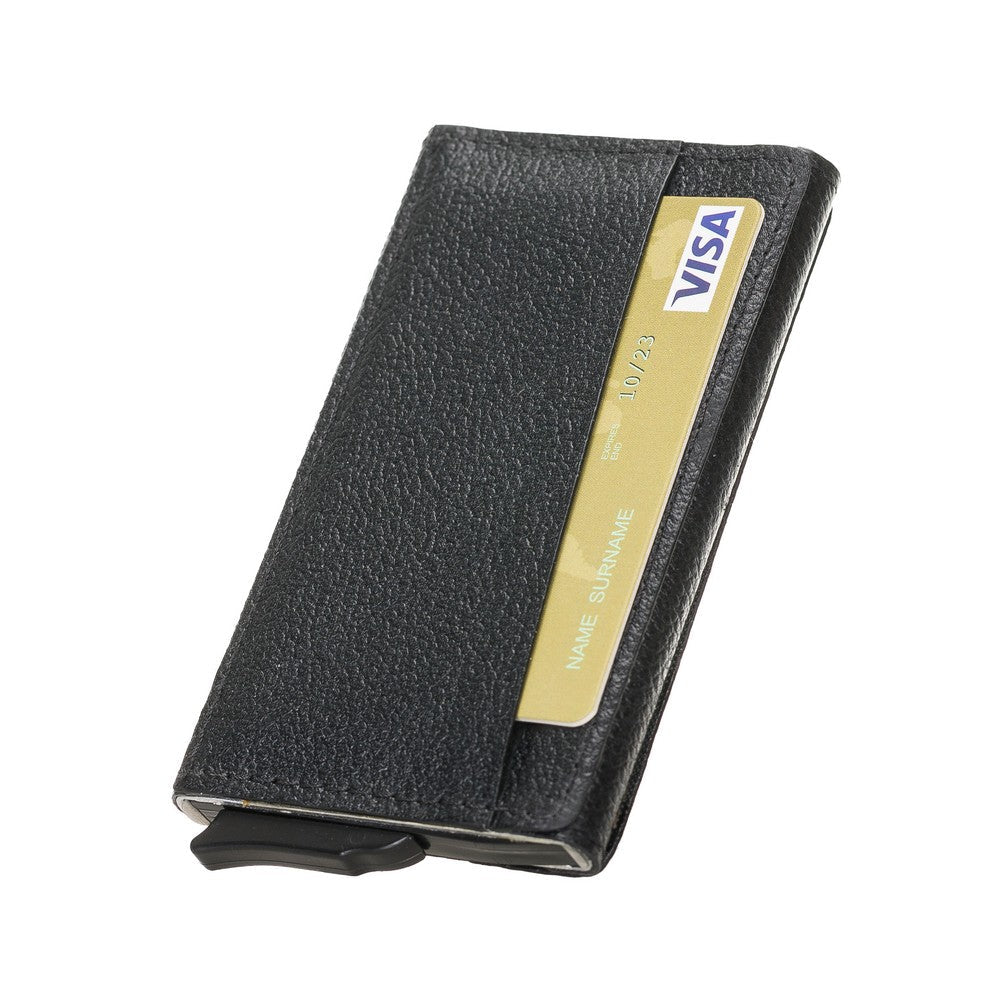 Torres Leather Card Holder with Mechanism