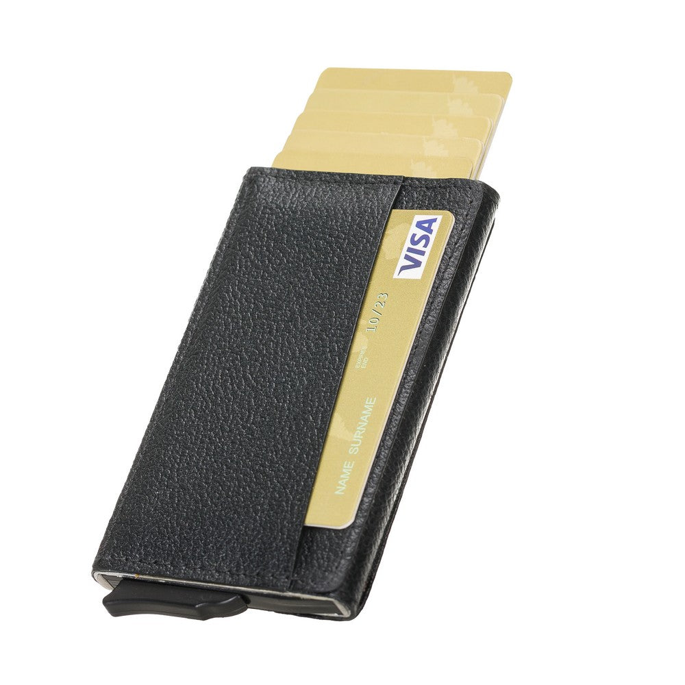 Torres Leather Card Holder with Mechanism