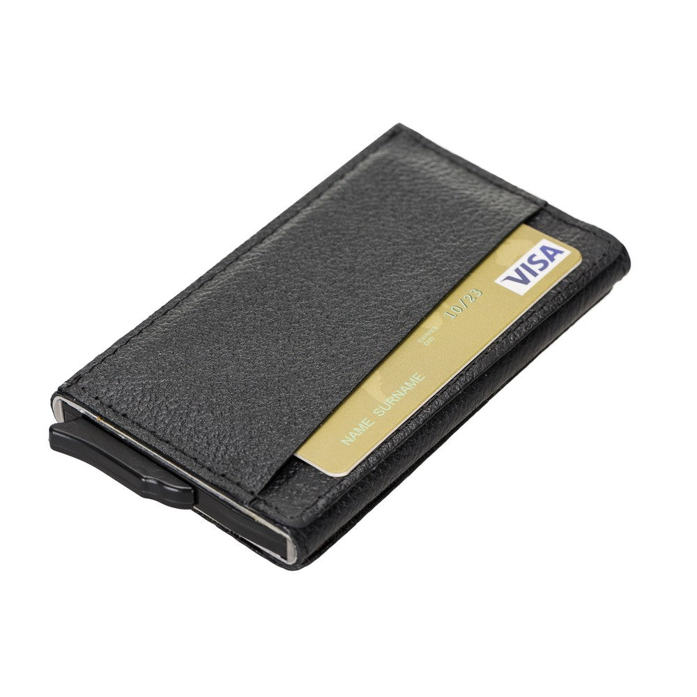 Torres Leather Card Holder with Mechanism