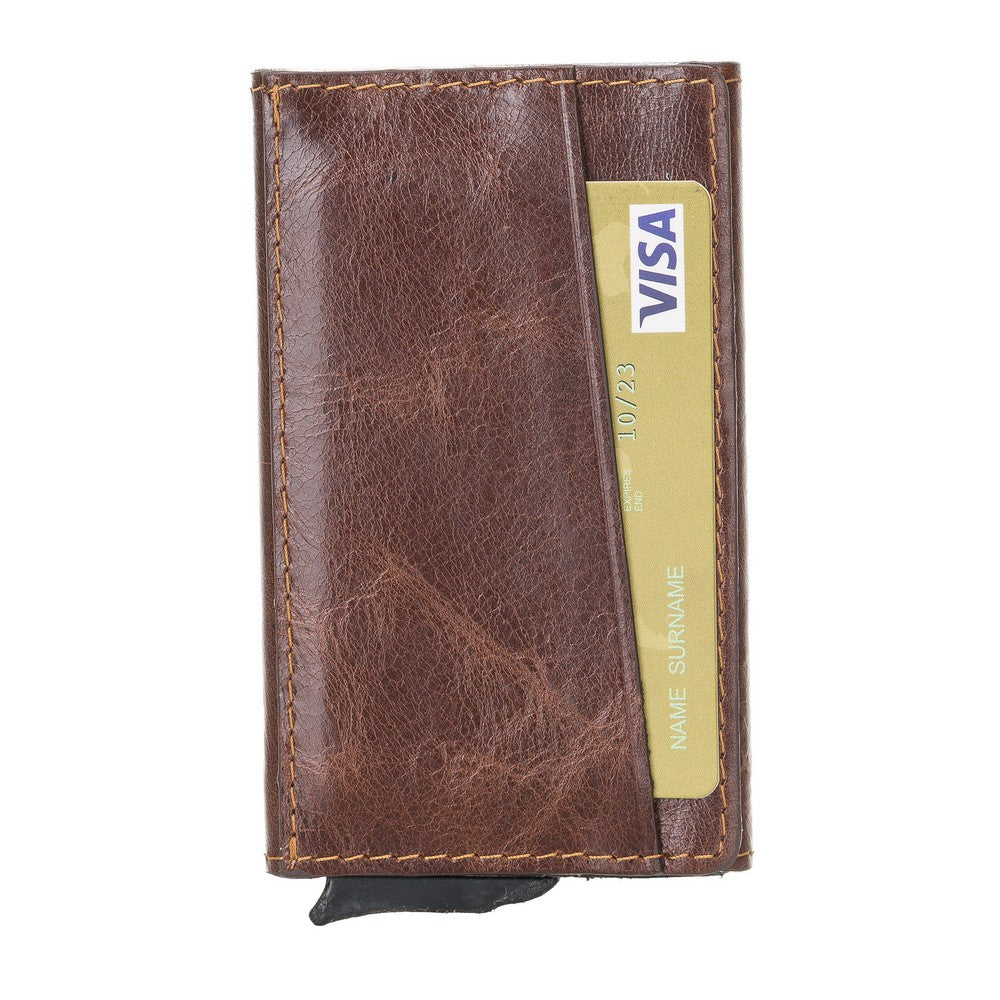 Torres Leather Card Holder with Mechanism