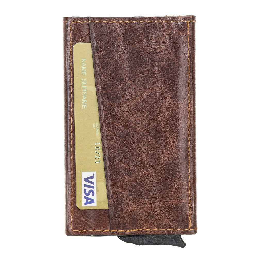 Torres Leather Card Holder with Mechanism