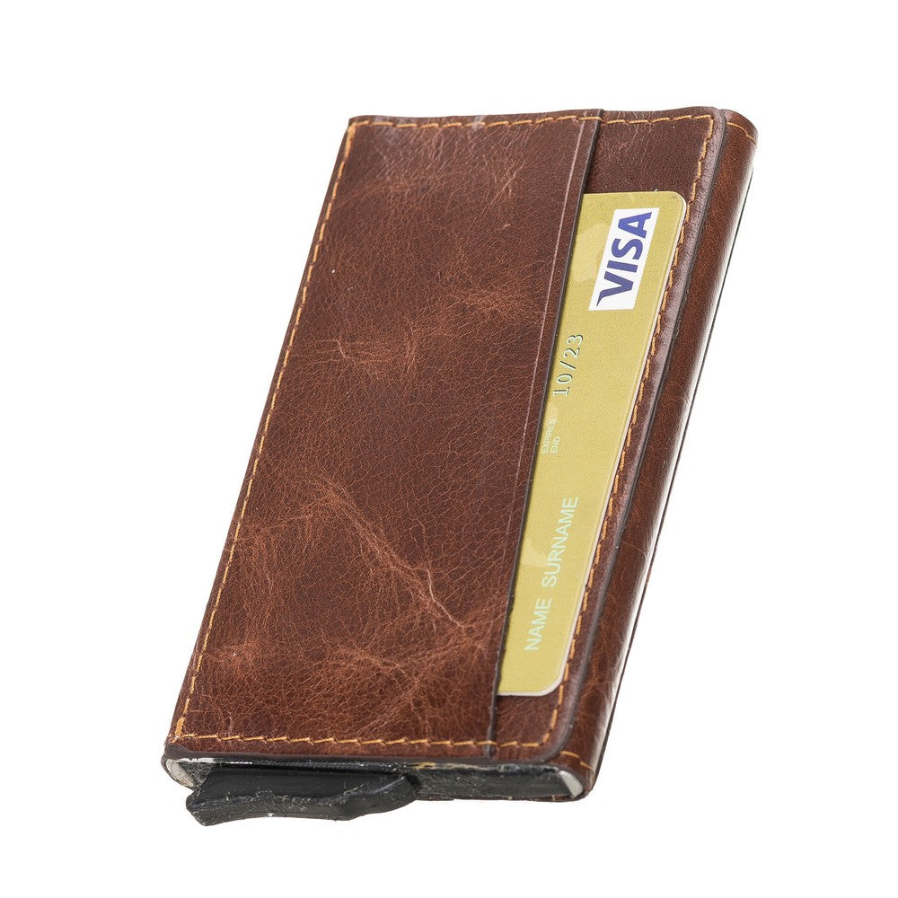 Torres Leather Card Holder with Mechanism