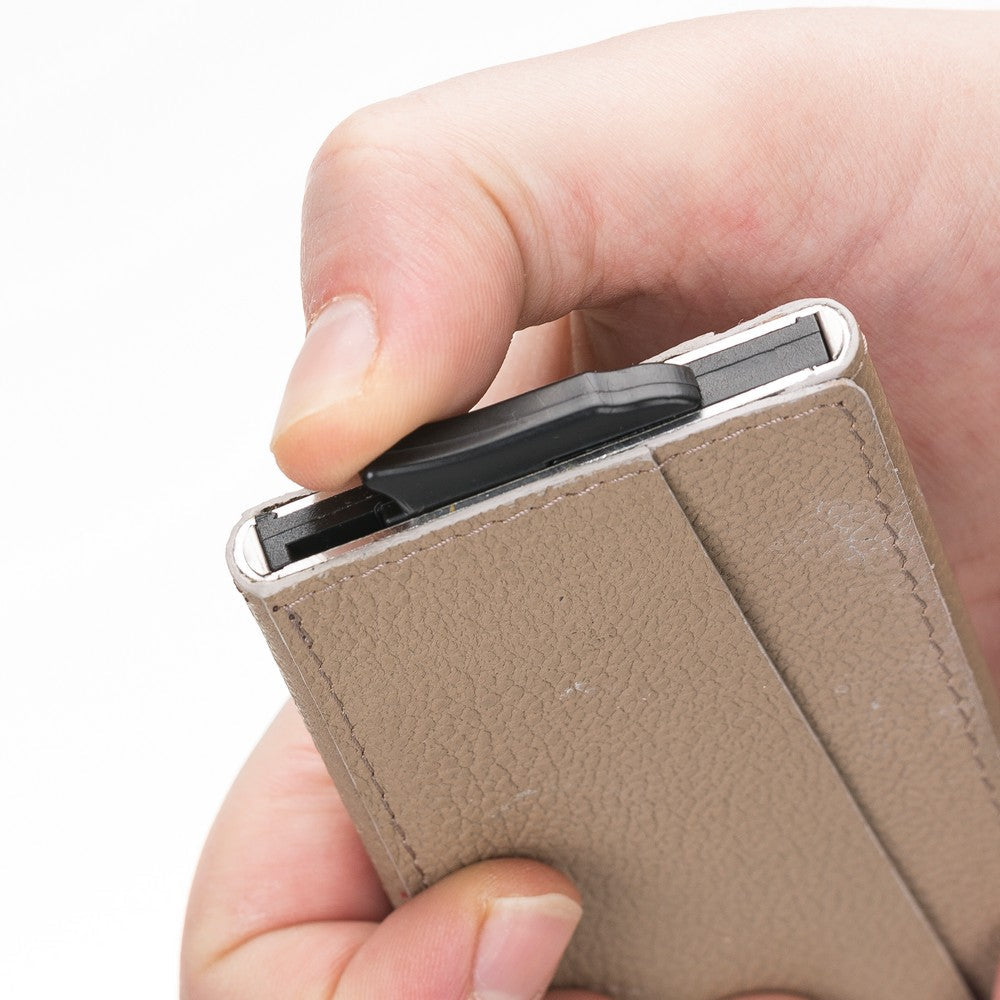 Torres Leather Card Holder with Mechanism