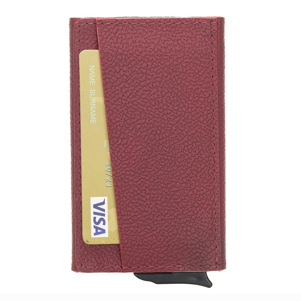 Torres Leather Card Holder with Mechanism