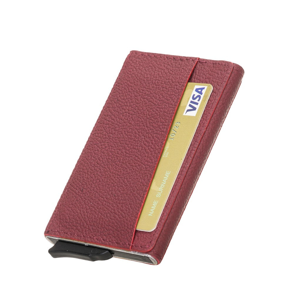 Torres Leather Card Holder with Mechanism